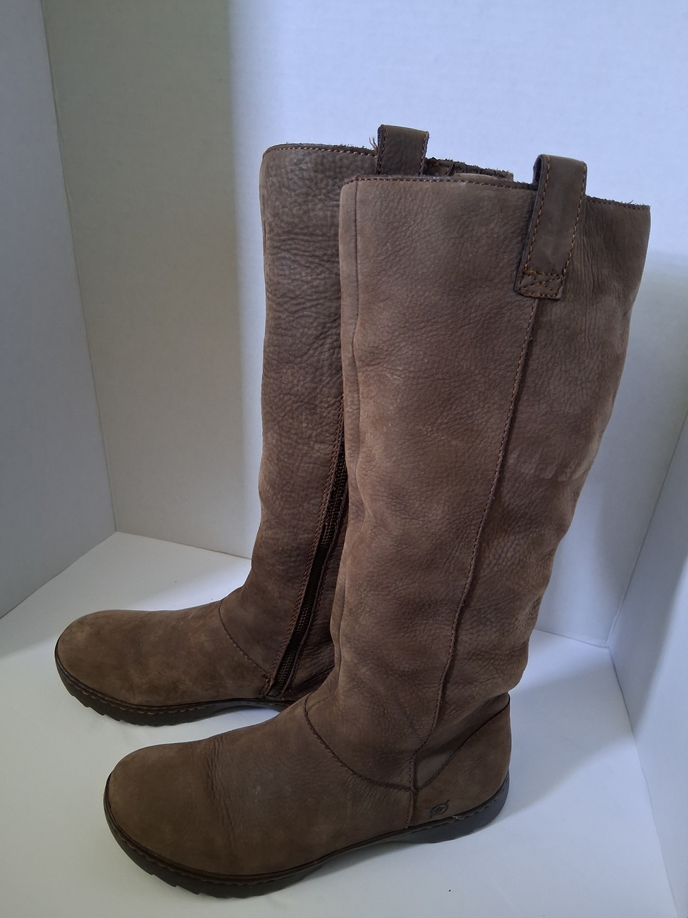 Born Taupe Over-the-Knee Leather Boots